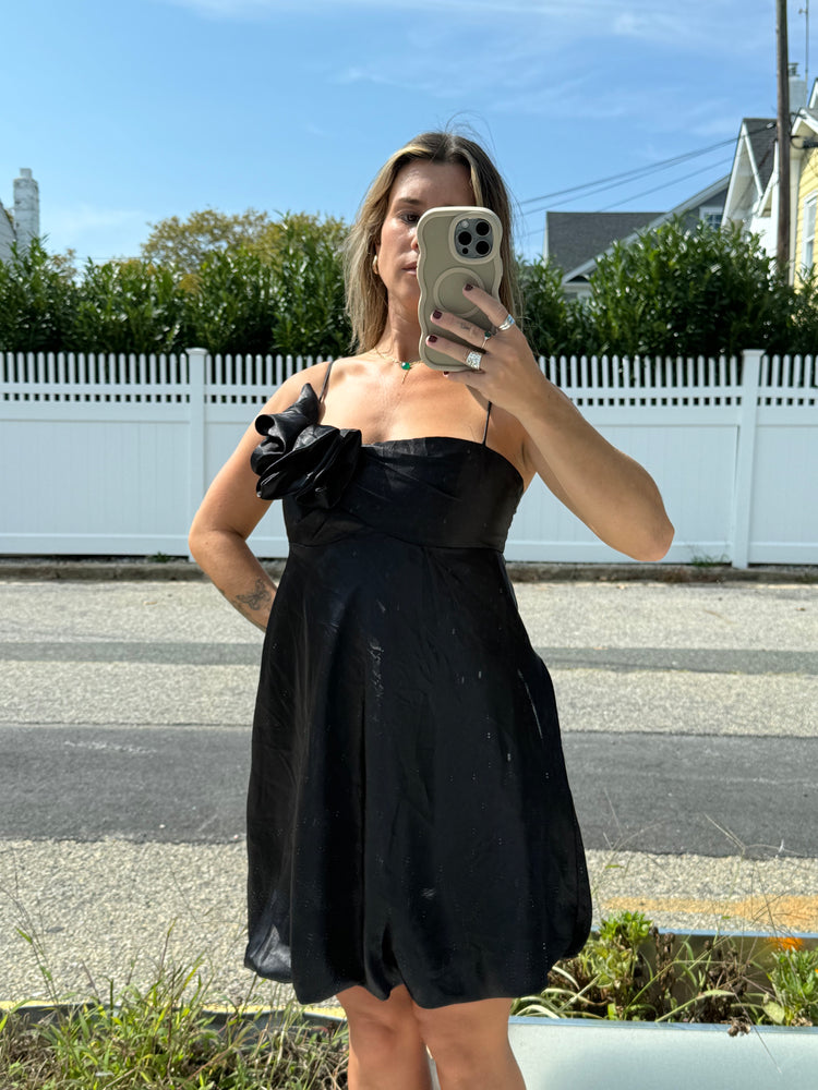 Gunne Sax Mini Satin Bubble Dress