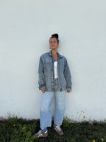 Vtg Lightwash Patchy Denim Jacket