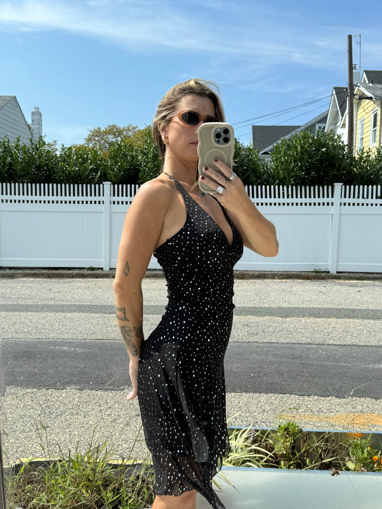 Y2K City Triangles Glitter Dress