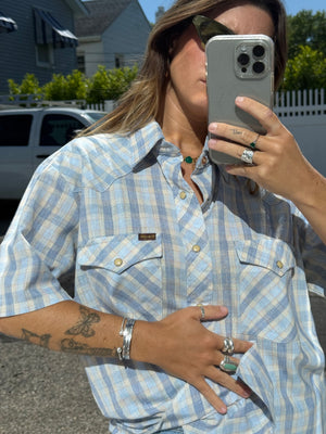 Vintage Wrangler Plaid Button Down