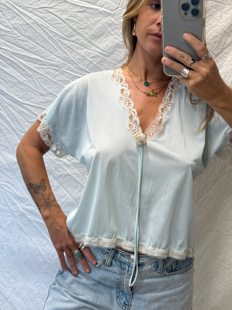 Reworked Lace Slip Top