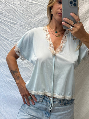 Reworked Lace Slip Top