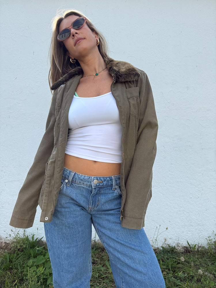 DKNY Faux Fur Jacket