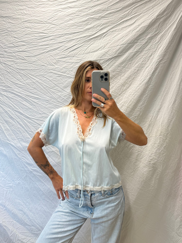 Reworked Lace Slip Top