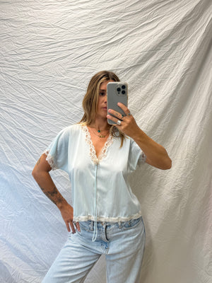 Reworked Lace Slip Top