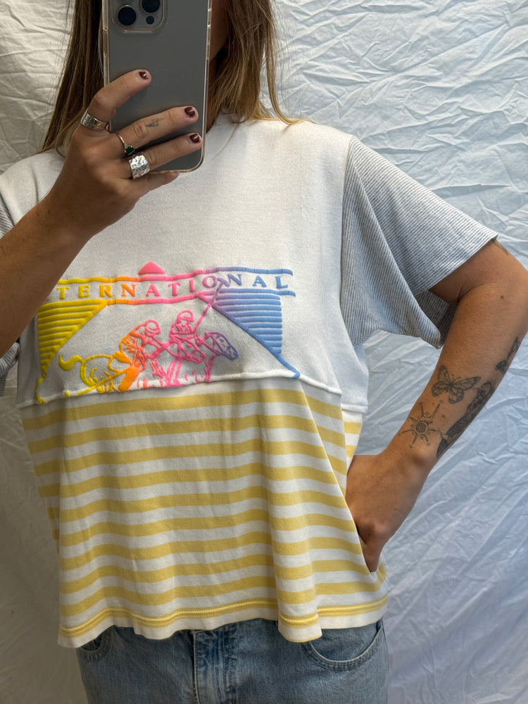 Mismatch Top - Jockey Stripe