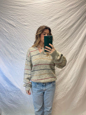 Vintage Acrylic Marled Knit Sweater