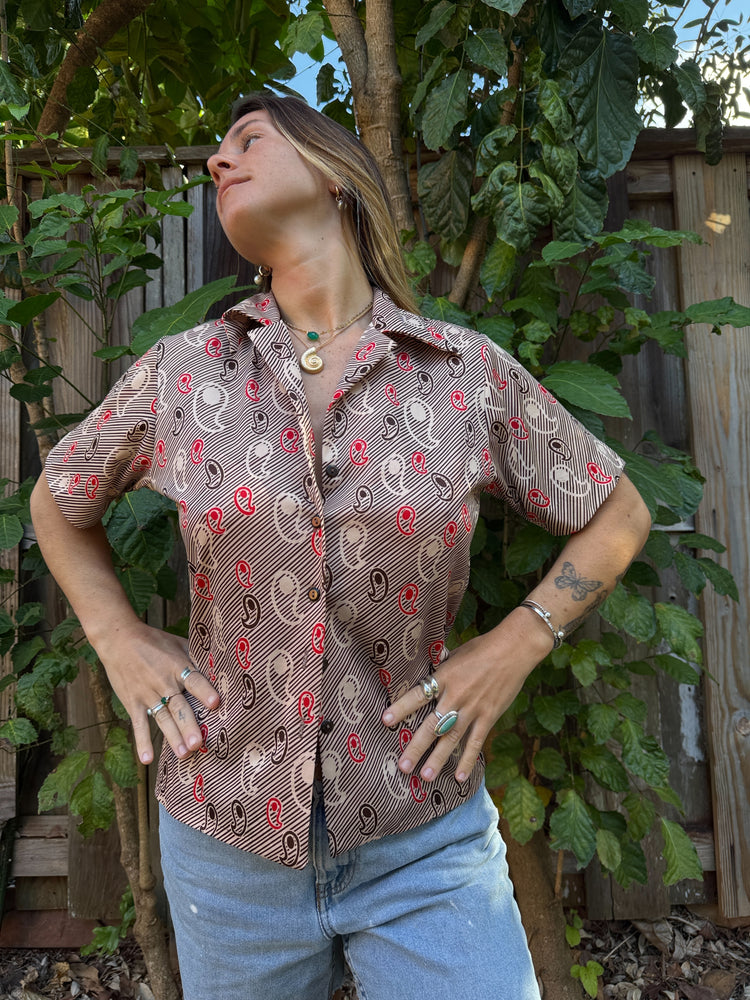 70's Yin Yang Baby Button Down