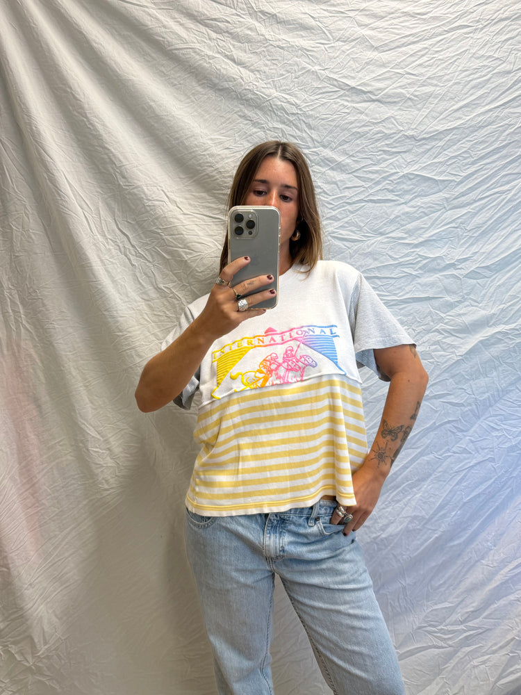 Mismatch Top - Jockey Stripe