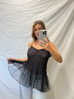 Vintage Sheer Ruffle Cami