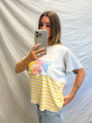 Mismatch Top - Jockey Stripe