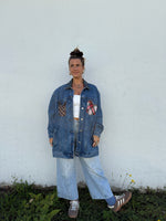 90's Plaid Patch Denim Jacket