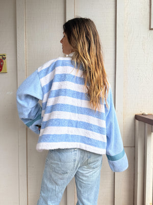 Handmade Towel Jacket - Blue Crush