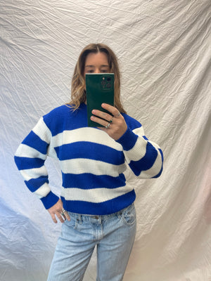 70's Dreamy Stripe Knit Sweater