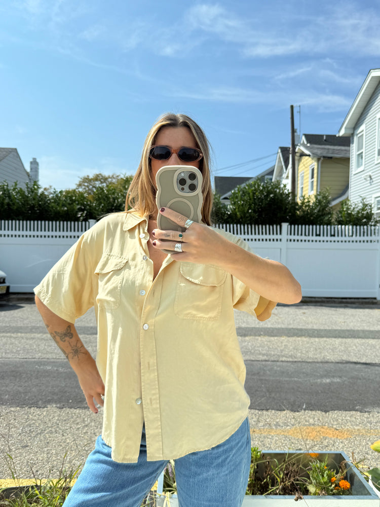 Vintage 100% Silk Button Down