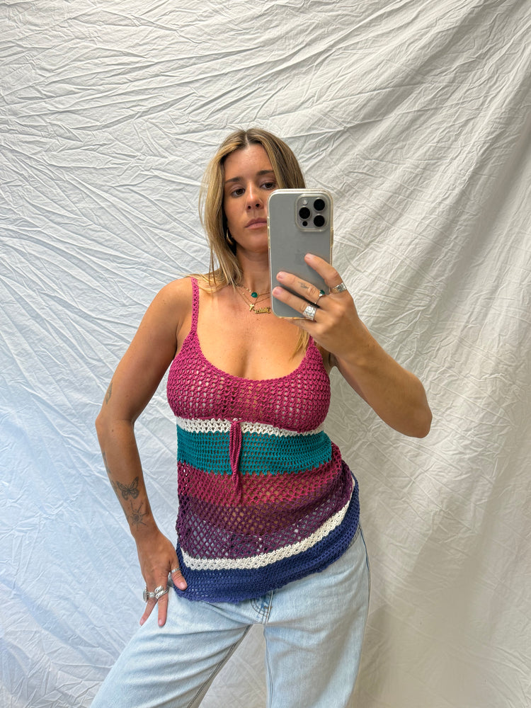 Y2K Crochet Cami Top
