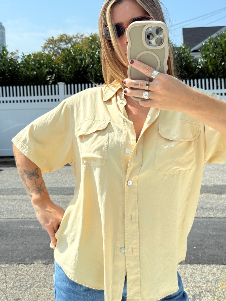 Vintage 100% Silk Button Down