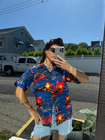 Y2K Hawaiian Eruption Button Down