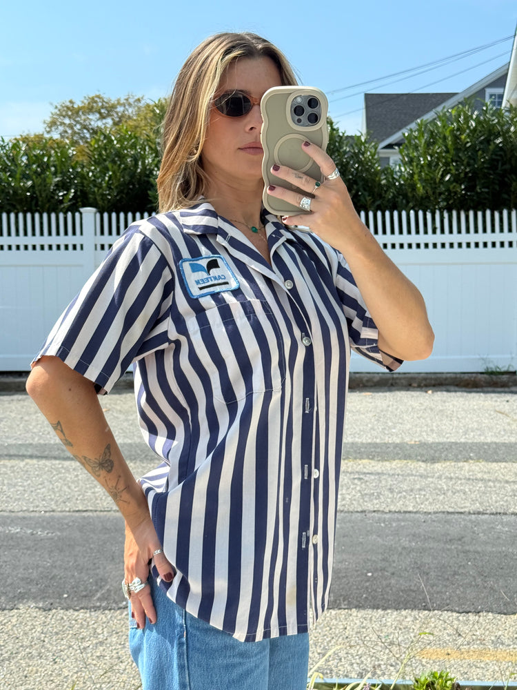 Vtg Canteen Pinstripe Workwear