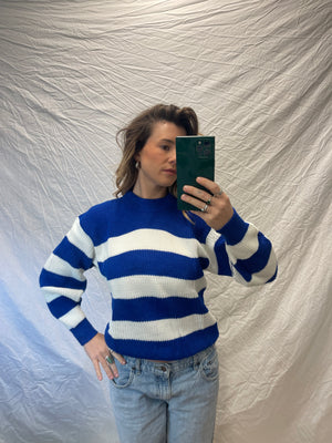 70's Dreamy Stripe Knit Sweater