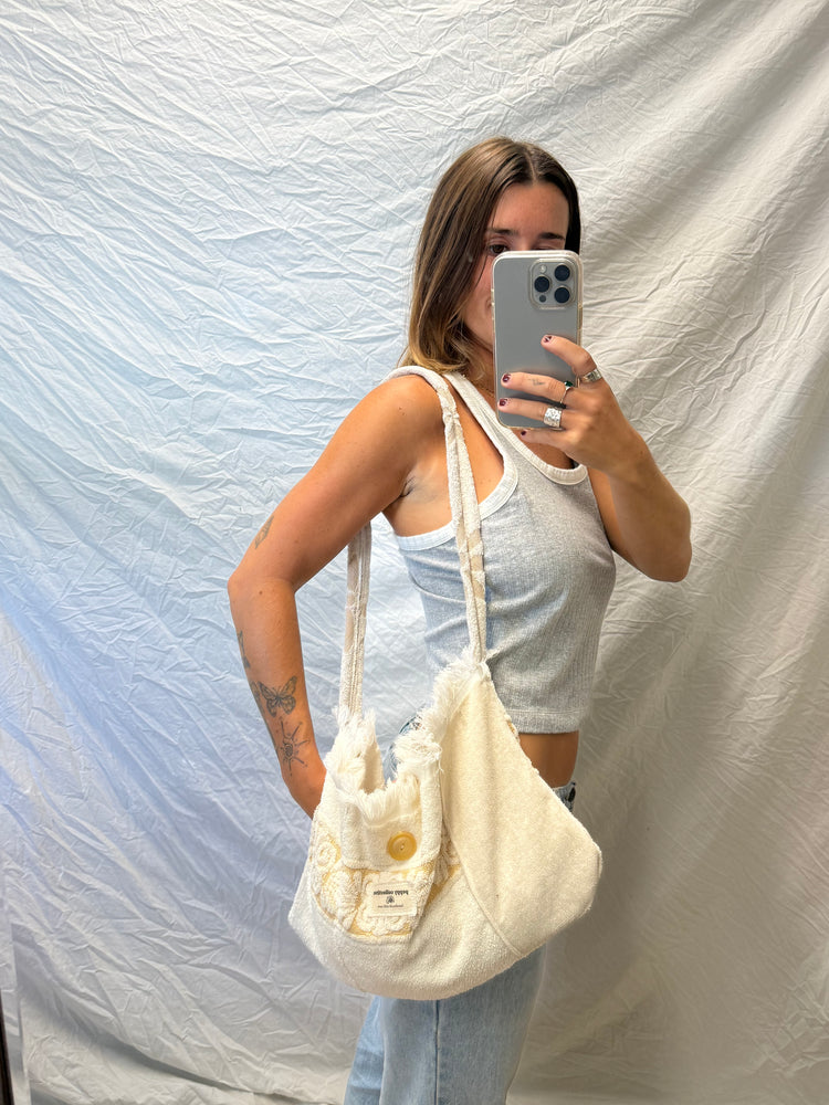 Towel Bag - Cream Fringe