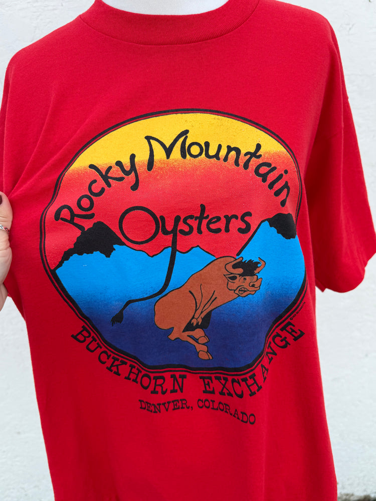 Rocky Mountain Oysters - Single Stitch Tee