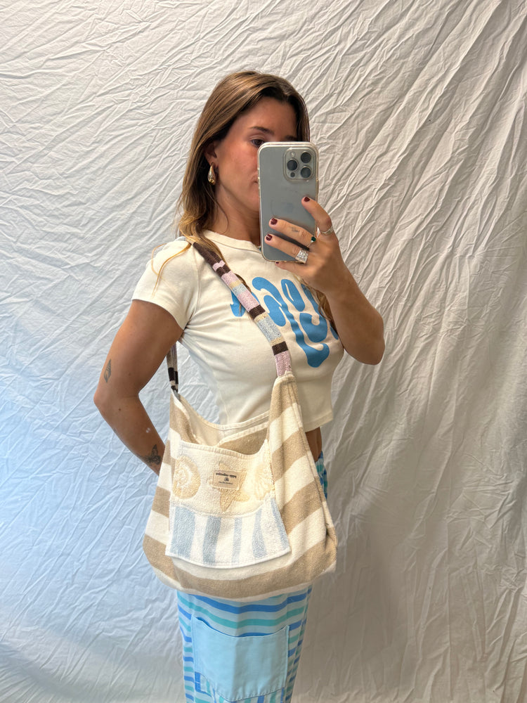 Handmade Towel Bag - Medium Seashells