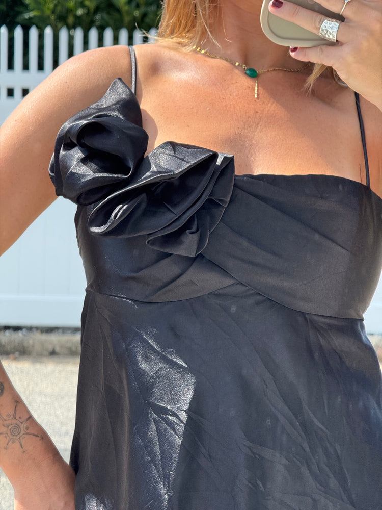 Gunne Sax Mini Satin Bubble Dress