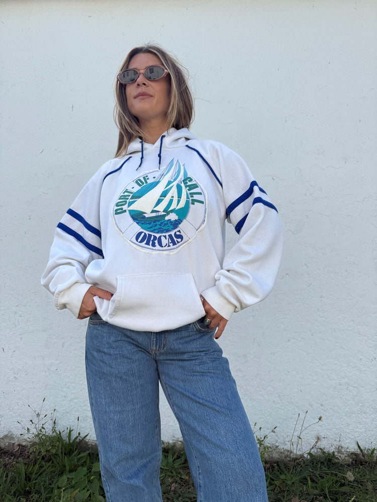 Vtg Orcas Calling Hoodie