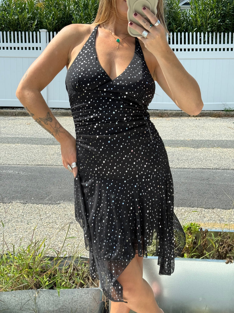 Y2K City Triangles Glitter Dress