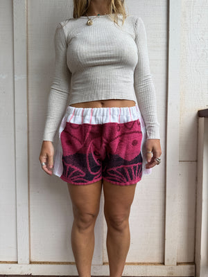 Handmade Towel Shorts - Patchwork Aquarium