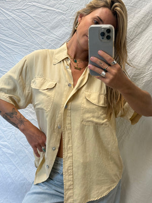 Vintage 100% Silk Button Down