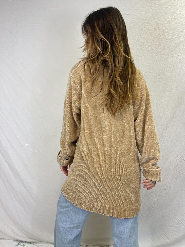 Vintage Chenille Knit Midi Cardigan