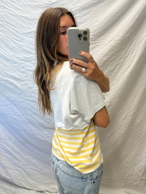 Mismatch Top - Jockey Stripe