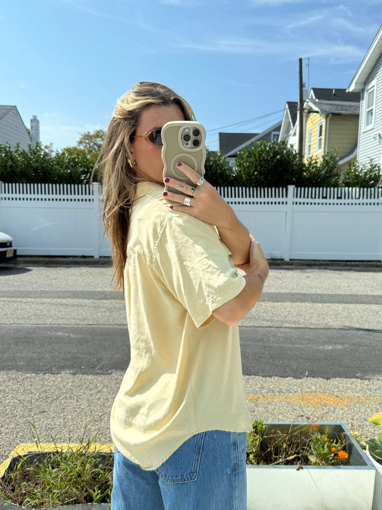 Vintage 100% Silk Button Down