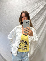 Vtg Made in USA White Cord Jacket