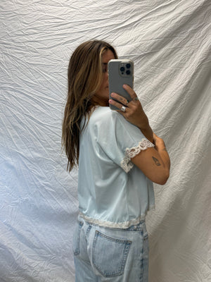 Reworked Lace Slip Top