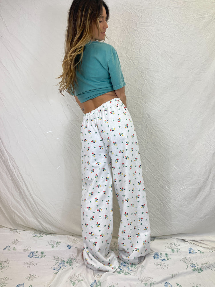 Handmade Flannel Sheet Pants - Bouquet Bunch