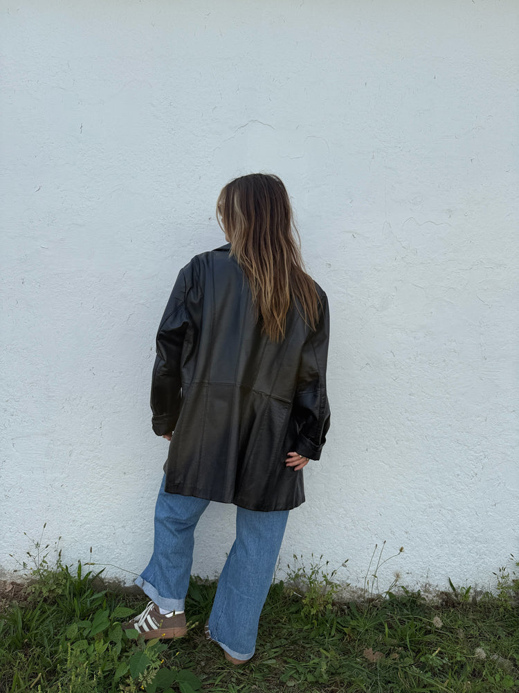 Vtg Chic Leather Blazer