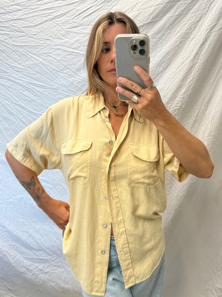 Vintage 100% Silk Button Down