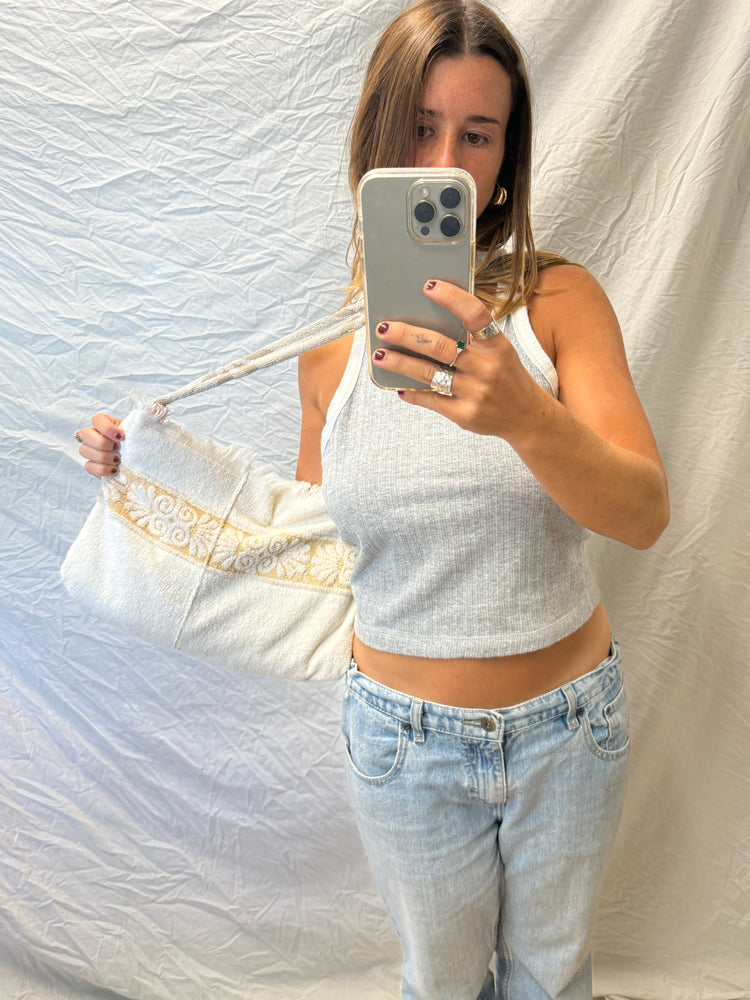 Towel Bag - Cream Fringe