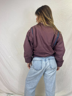 80's Maroon Bomber Jacket