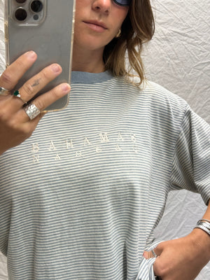 Vtg Bahamas Stripe Single Stitch Tee
