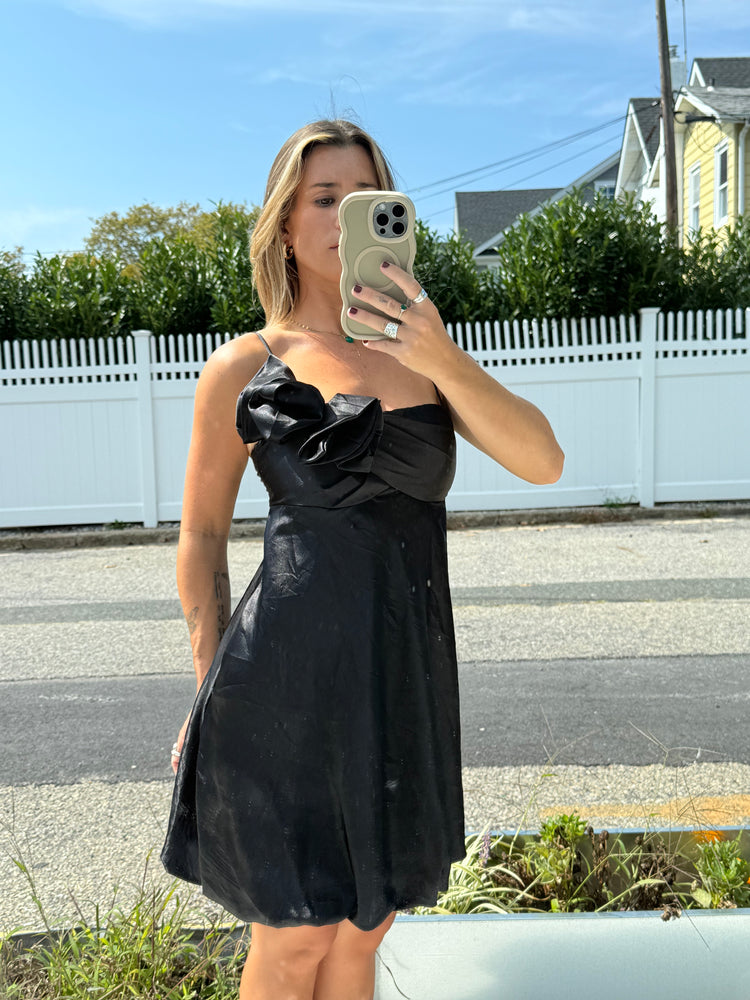 Gunne Sax Mini Satin Bubble Dress