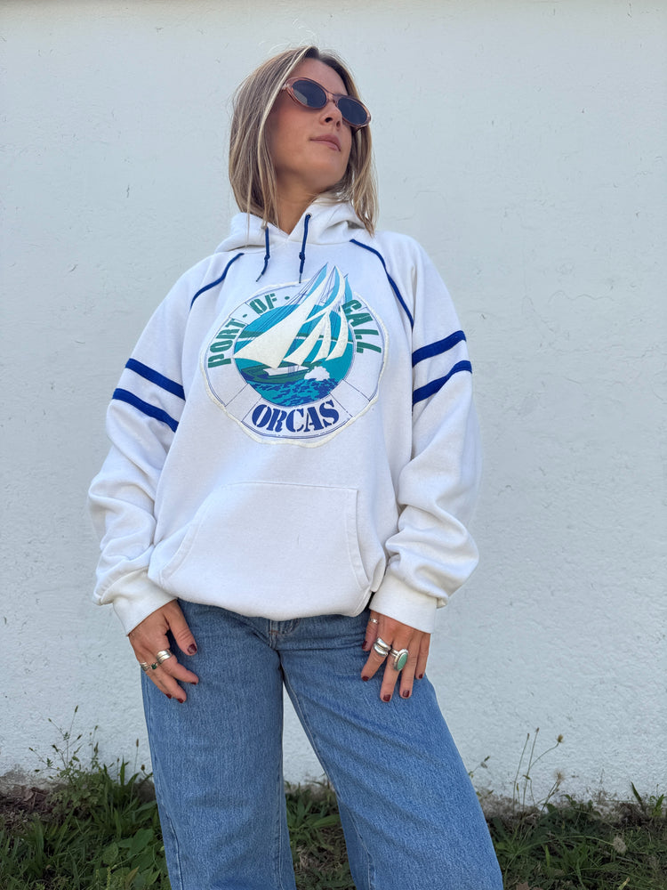 Vtg Orcas Calling Hoodie