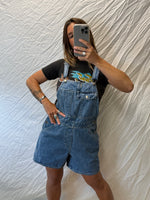 90's Denim Shortalls