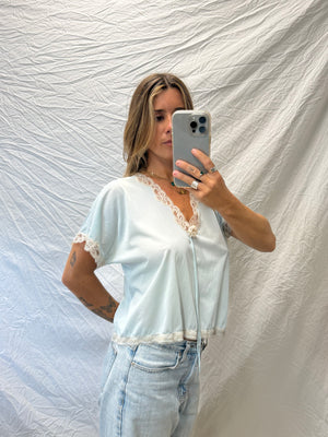 Reworked Lace Slip Top
