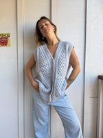 Vtg Chunky Knit Vest
