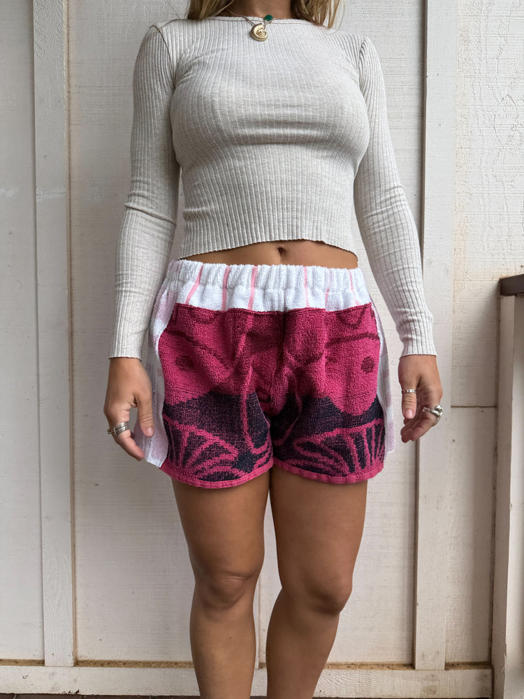 Handmade Towel Shorts - Patchwork Aquarium