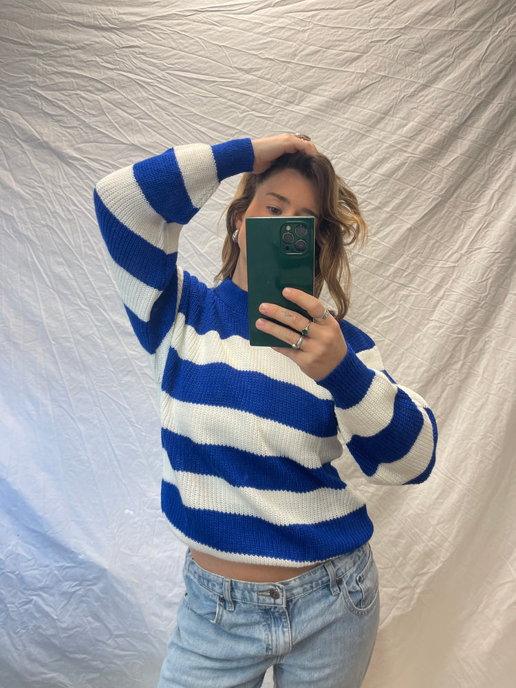 70's Dreamy Stripe Knit Sweater